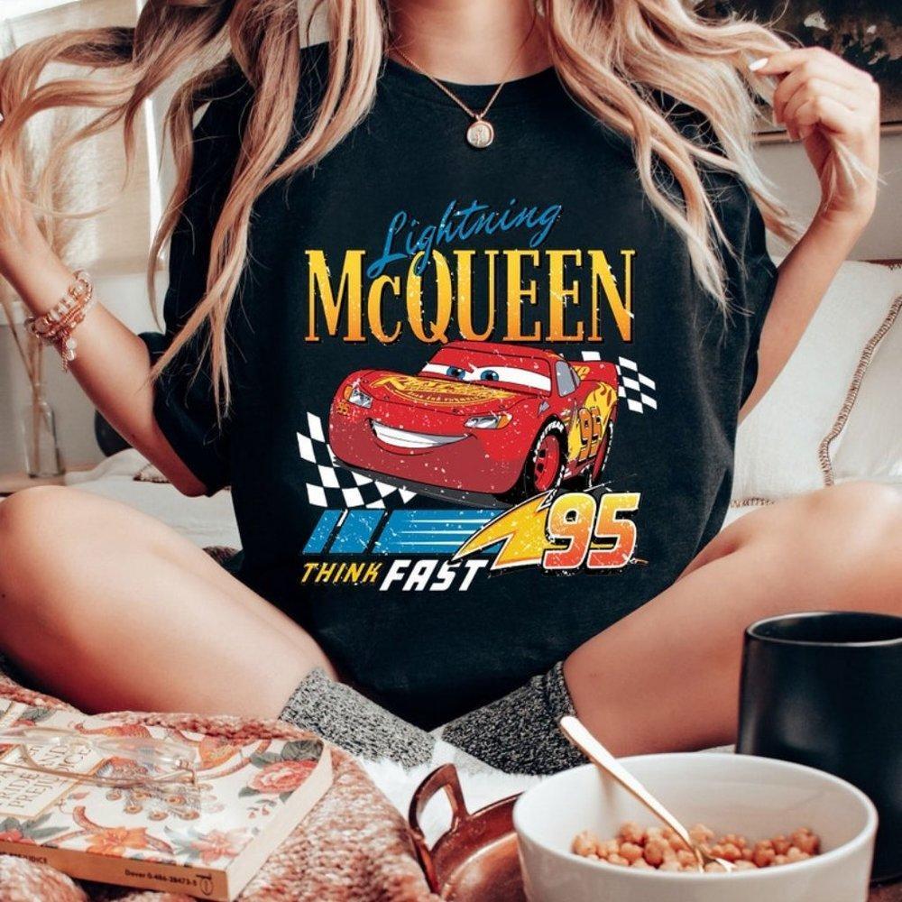 Retro Lightning Mcqueen Cars Pixar Cars Birthday Shirt Cars Land Shirt